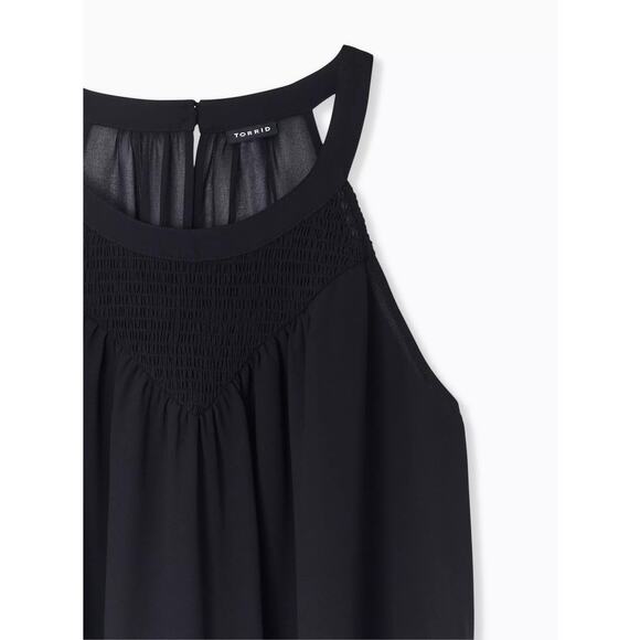 Torrid Black Blouse with Flowy Design - Picture 3 of 9